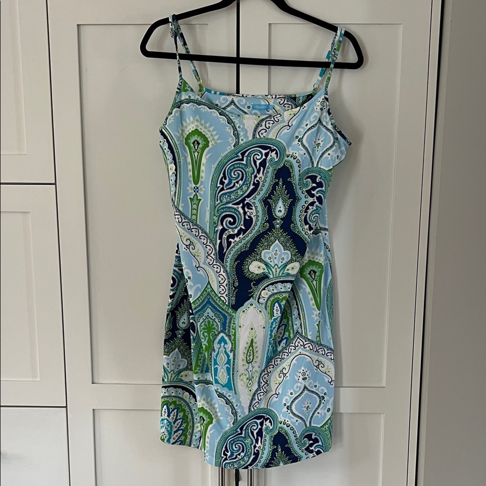 J. McLaughlin Paisley Print Spaghetti Strap Mini Dress